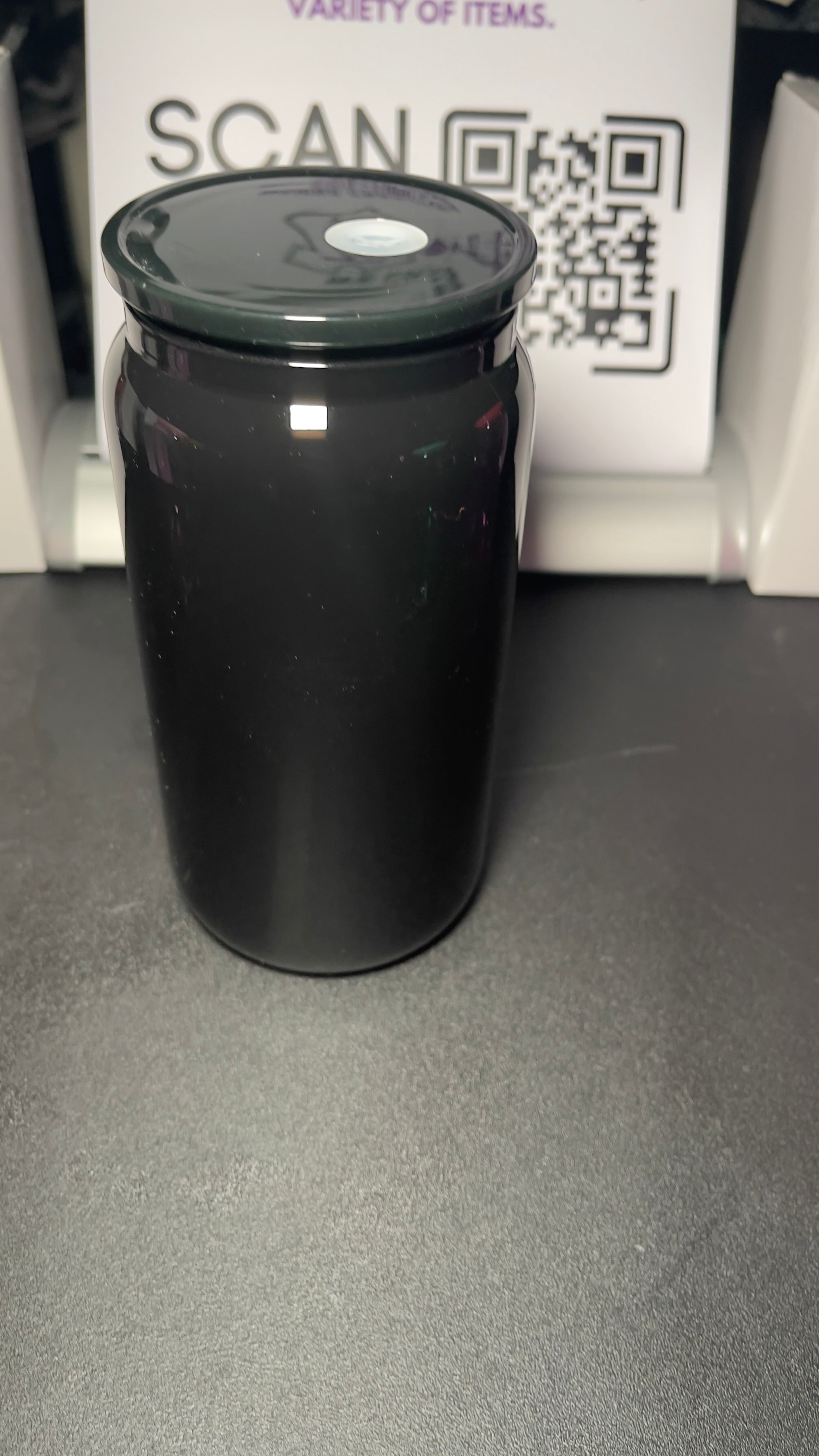 Blank Black Libby Glass Cup - Customizable with Vinyl & UV DTF