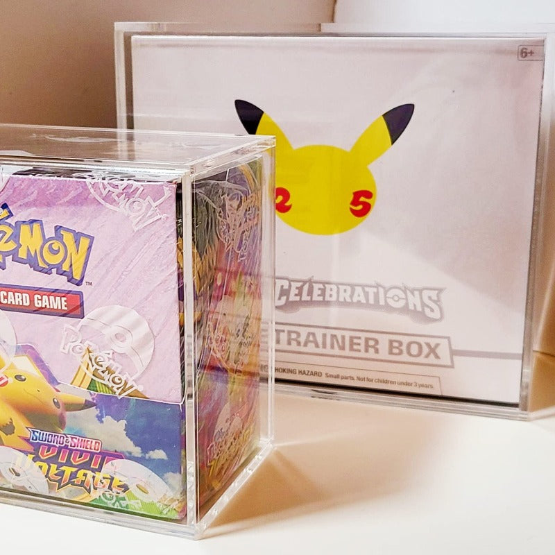Pokemon ETB Elite Trainer Box w/ Sliding Lid Anti-UV - EVORETRO Acrylic Protector 4.0MM (Pack of 12)