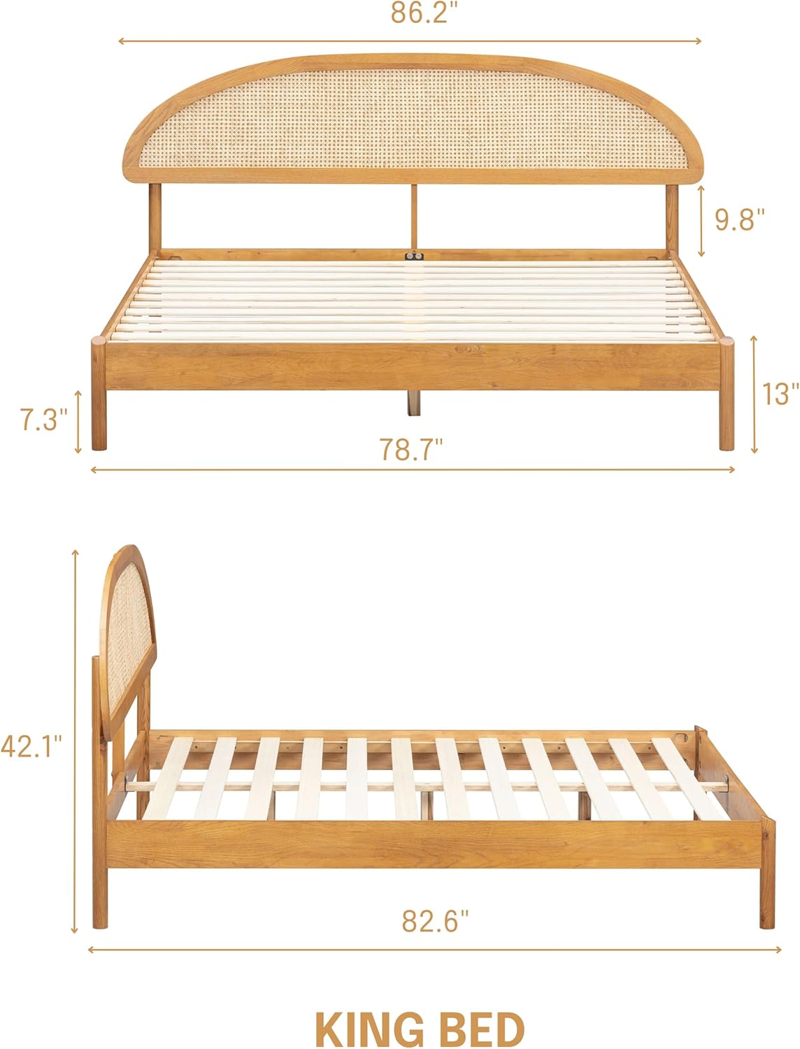 Gem Wooden Bed Frame