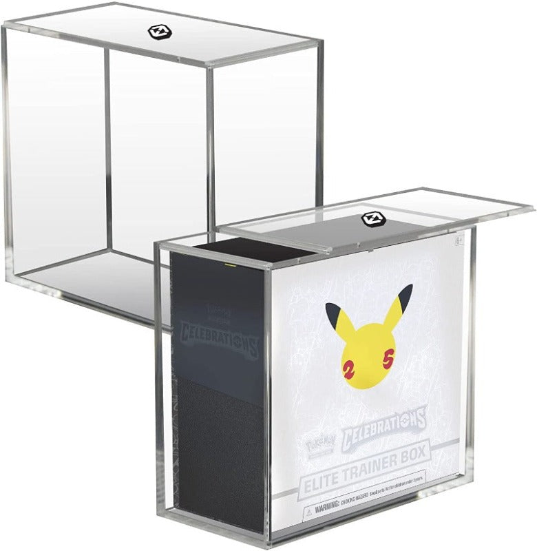 Pokemon ETB Elite Trainer Box w/ Sliding Lid Anti-UV - EVORETRO Acrylic Protector 4.0MM (Pack of 12)