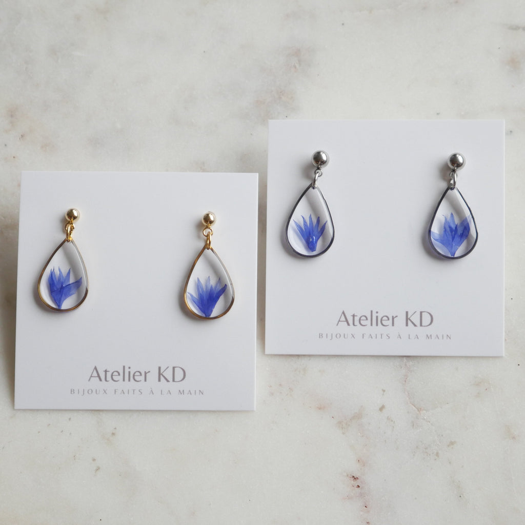 Boucles d'oreilles Blu - goutte (médium)