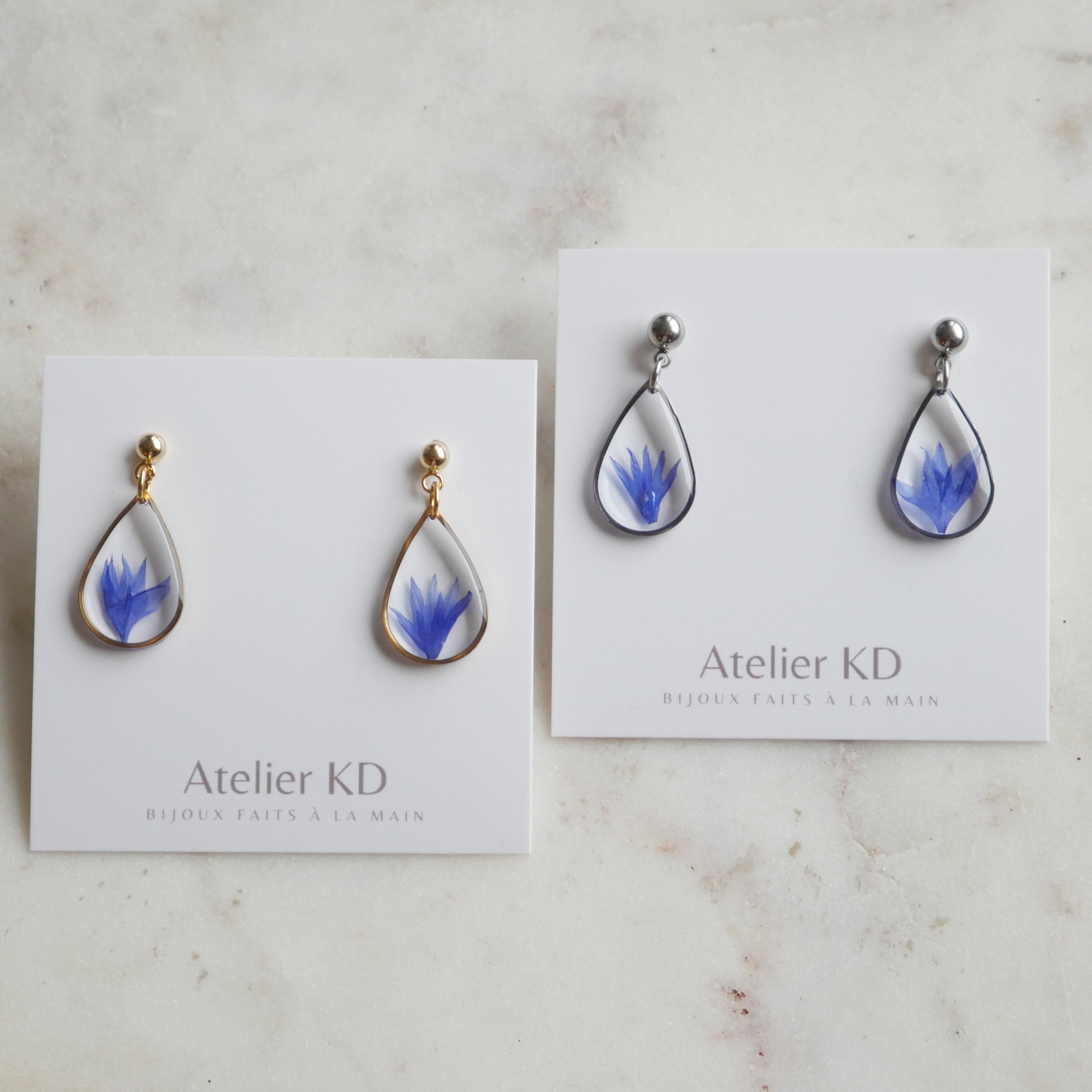 Boucles d'oreilles Blu - goutte (médium)