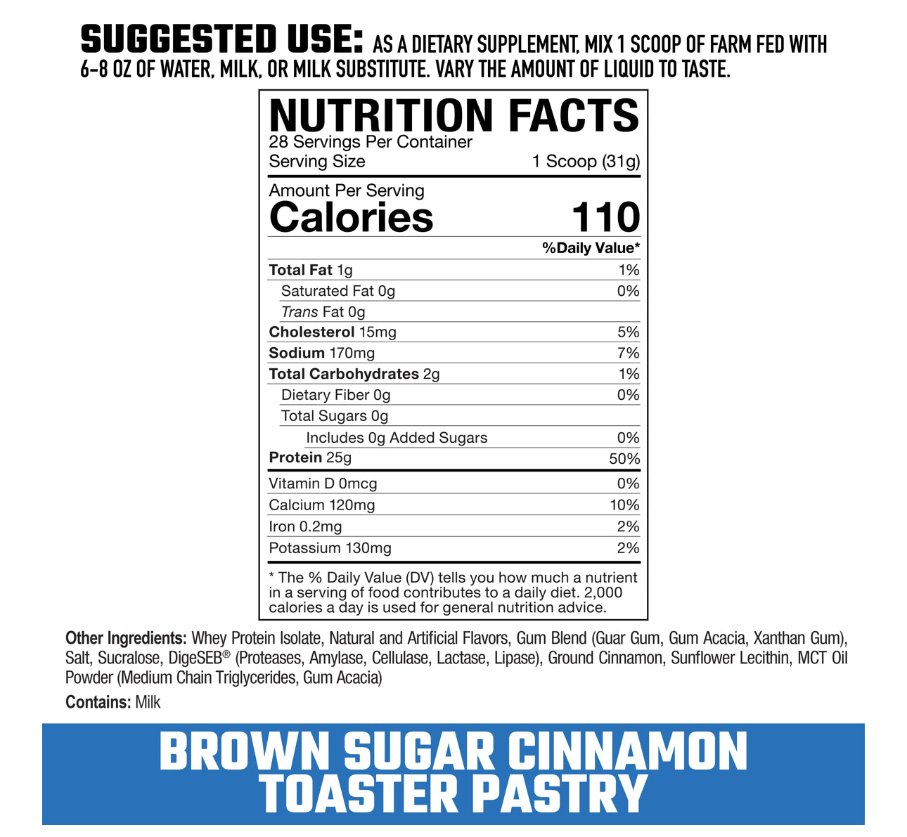Axe & Sledge Farm Fed Whey Isolate Protein Powder
