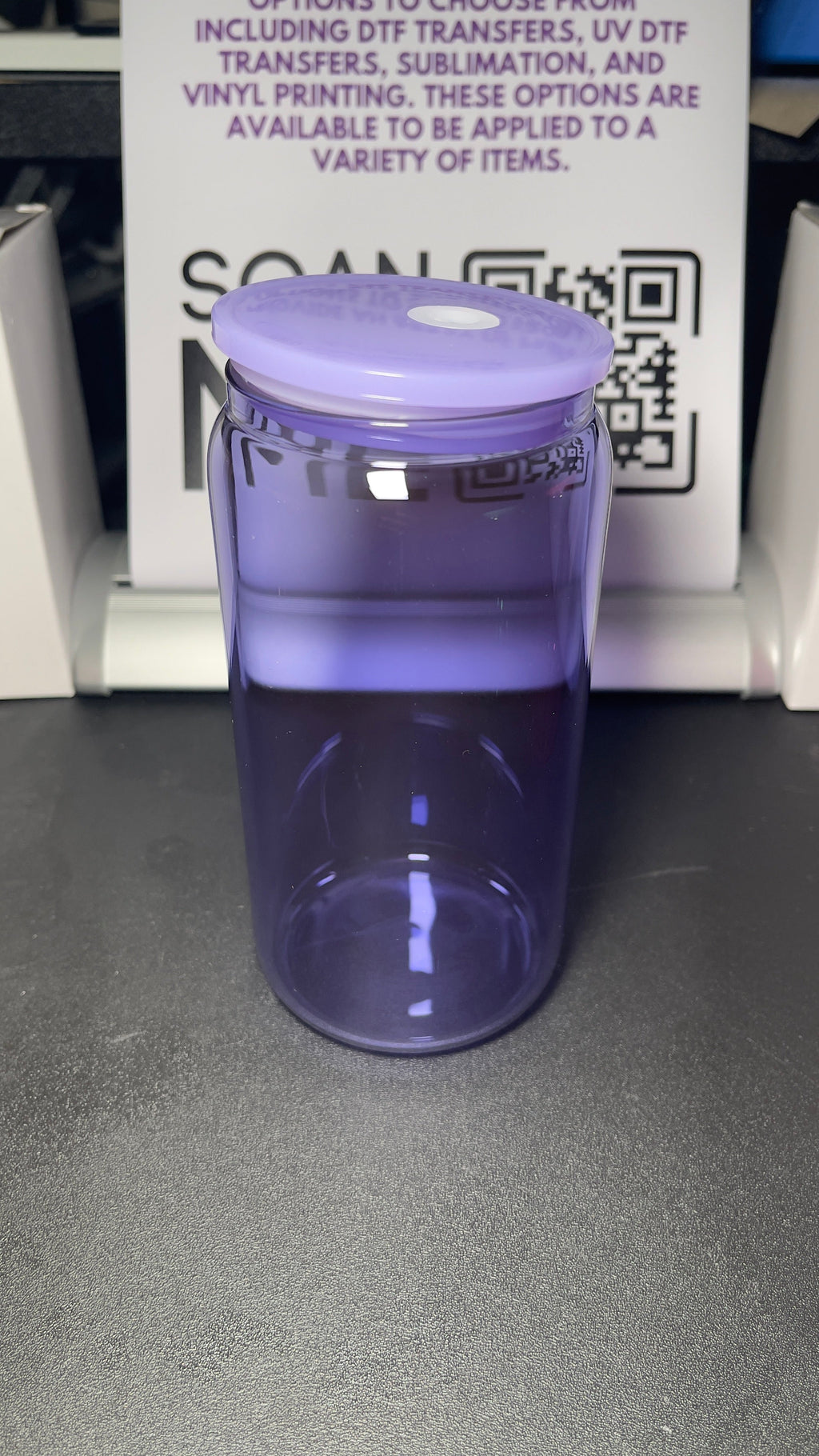 Blank Jelly Libby Glass Cup 10oz - Customizable with Vinyl & UV DTF