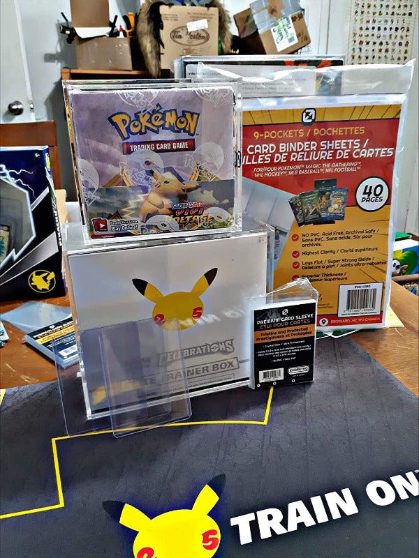 Pokemon ETB Elite Trainer Box w/ Sliding Lid Anti-UV - EVORETRO Acrylic Protector 4.0MM (Pack of 12)