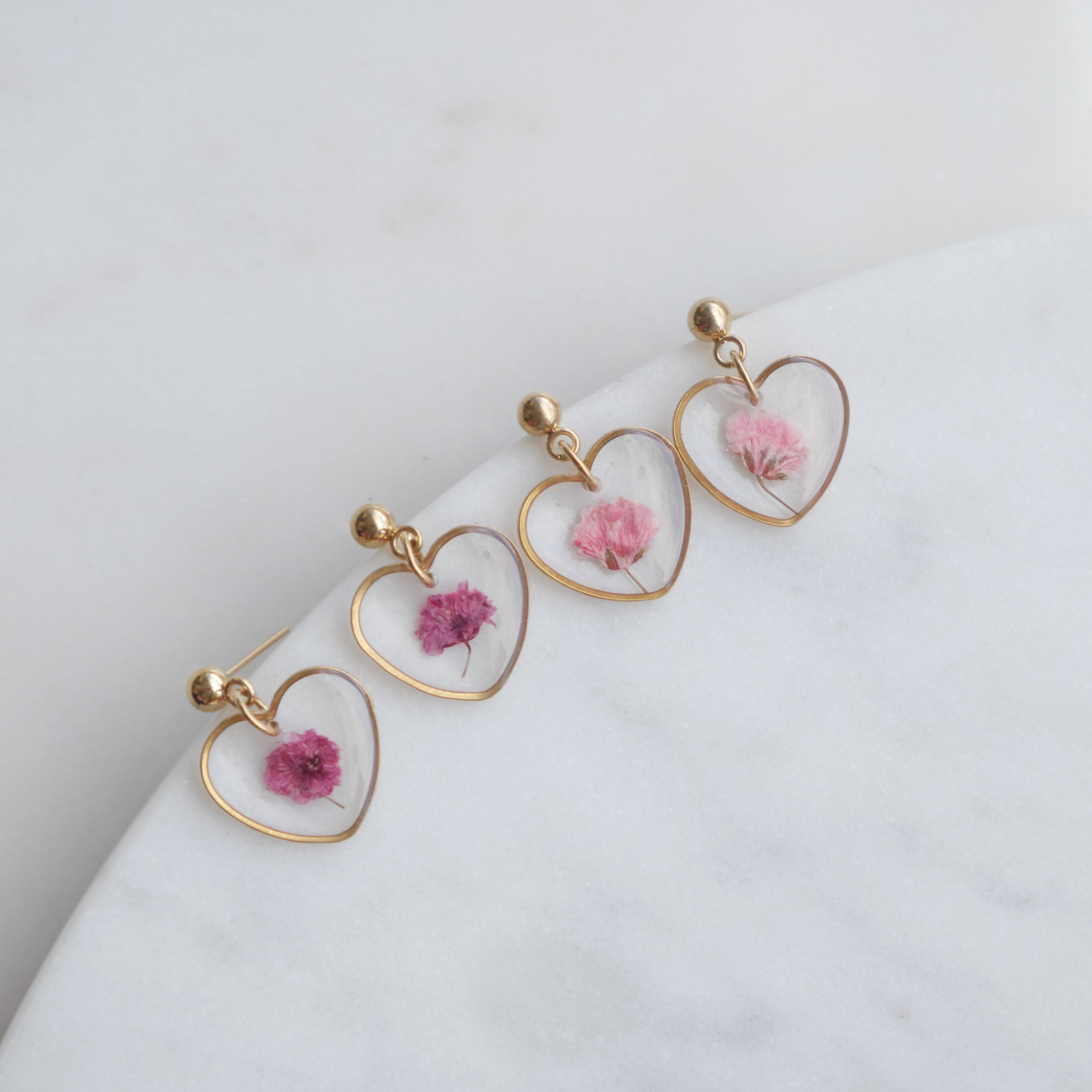 Boucles d'oreilles Gigi - coeur (moyen 15mm)