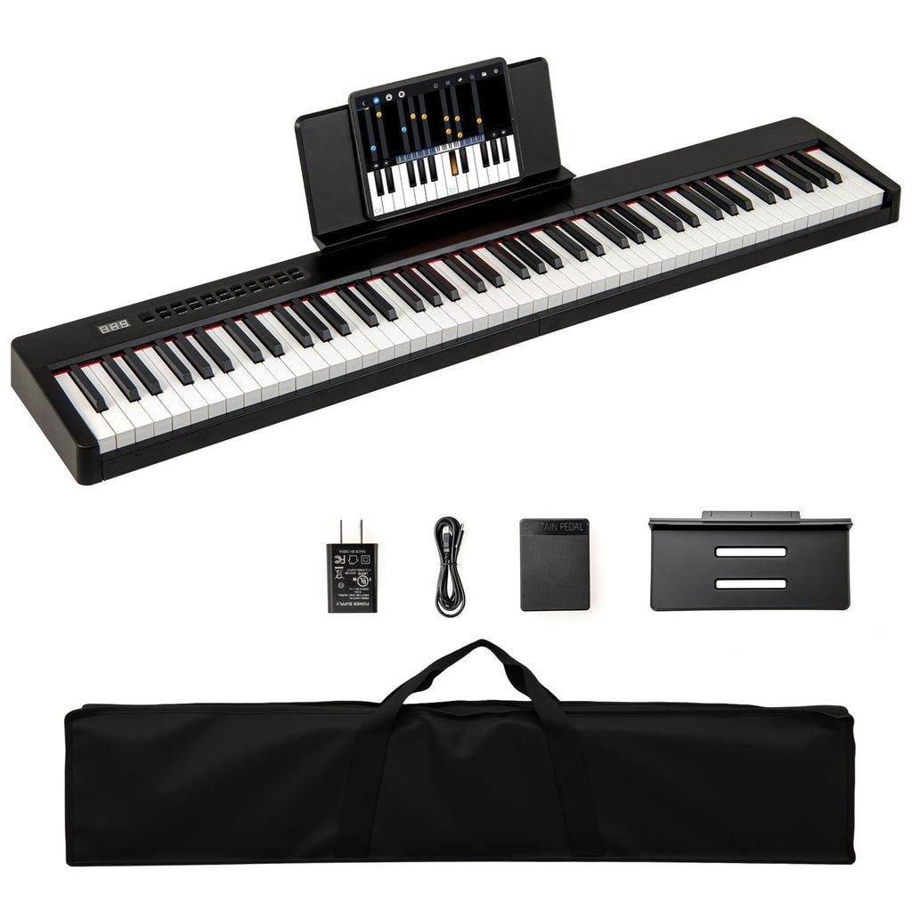 88 Keys Velocity-Sensitive Piano Keyboard with French DREAM Audio Source-Black