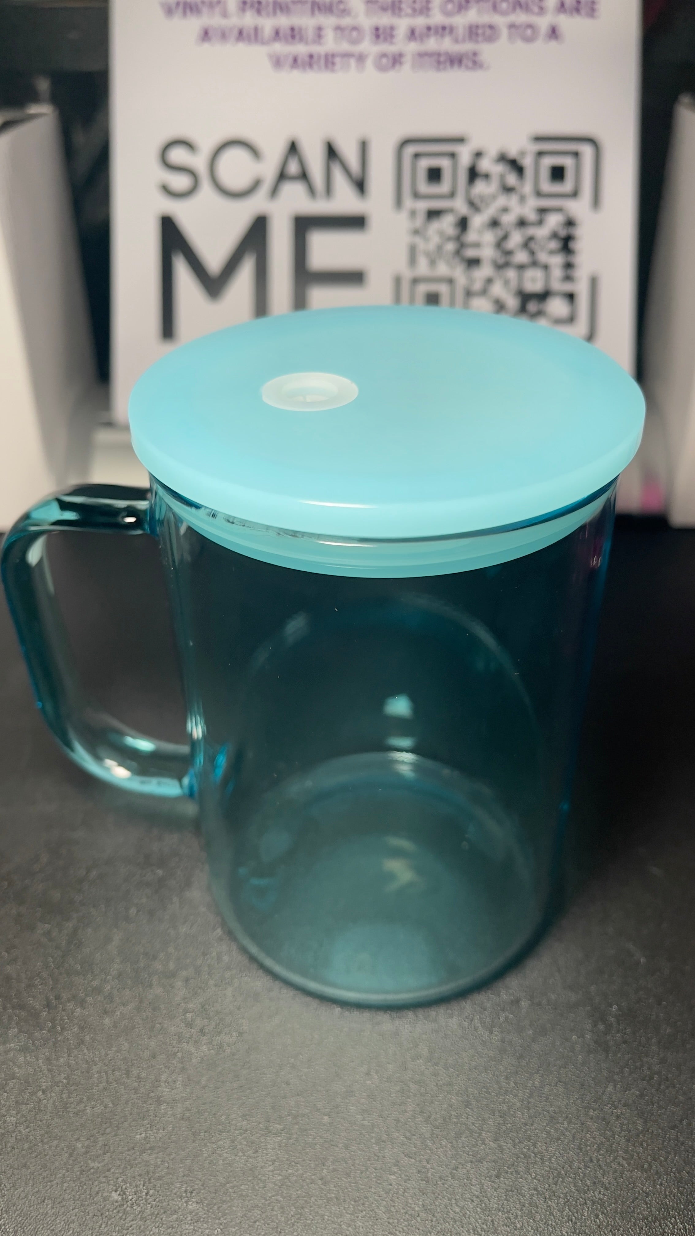 Blank Jelly Libby Glass Mug 10oz - Customizable with Vinyl & UV DTF