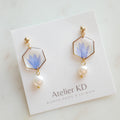 Boucles d'oreilles Perla Blu - hexa