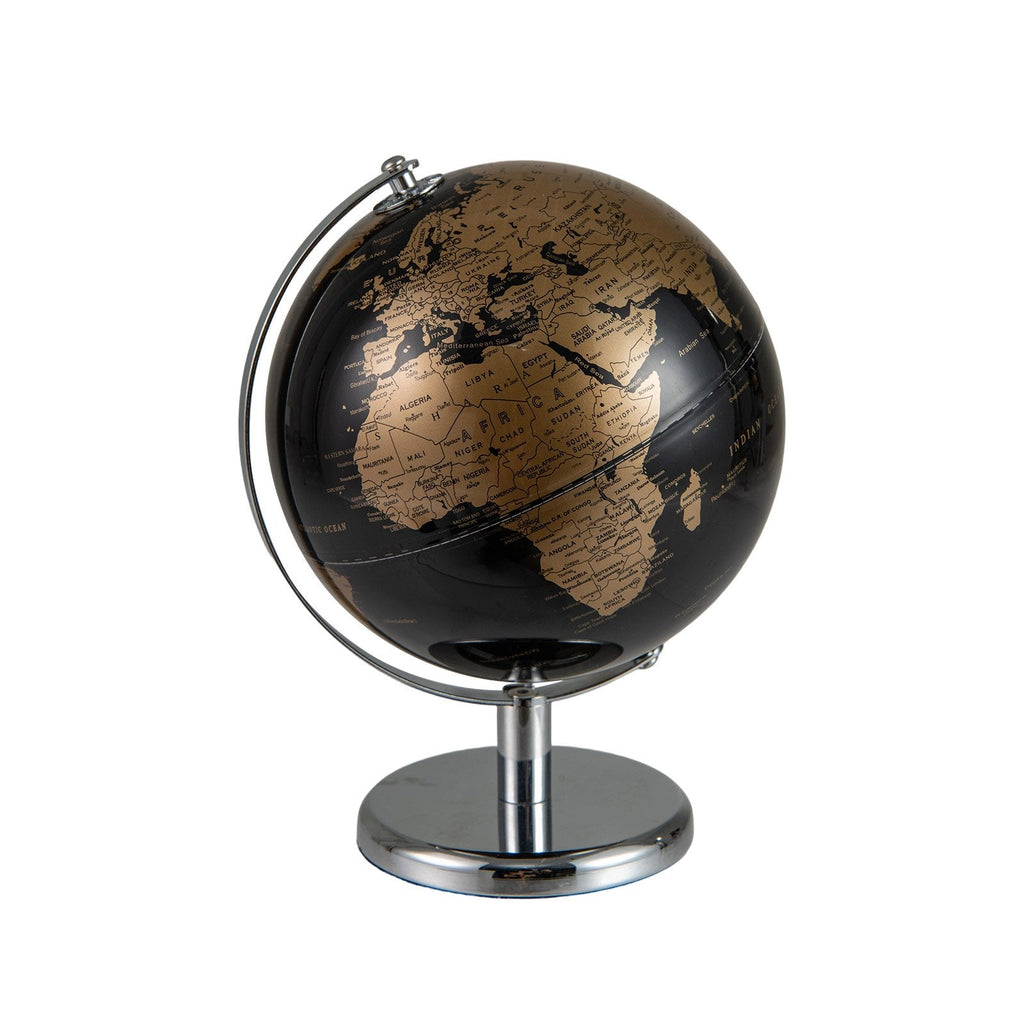 8" World Globe Modern Decorative Tabletop Earth Globe-Golden