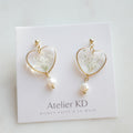 Boucles d'oreilles Perla - coeur (moyen)