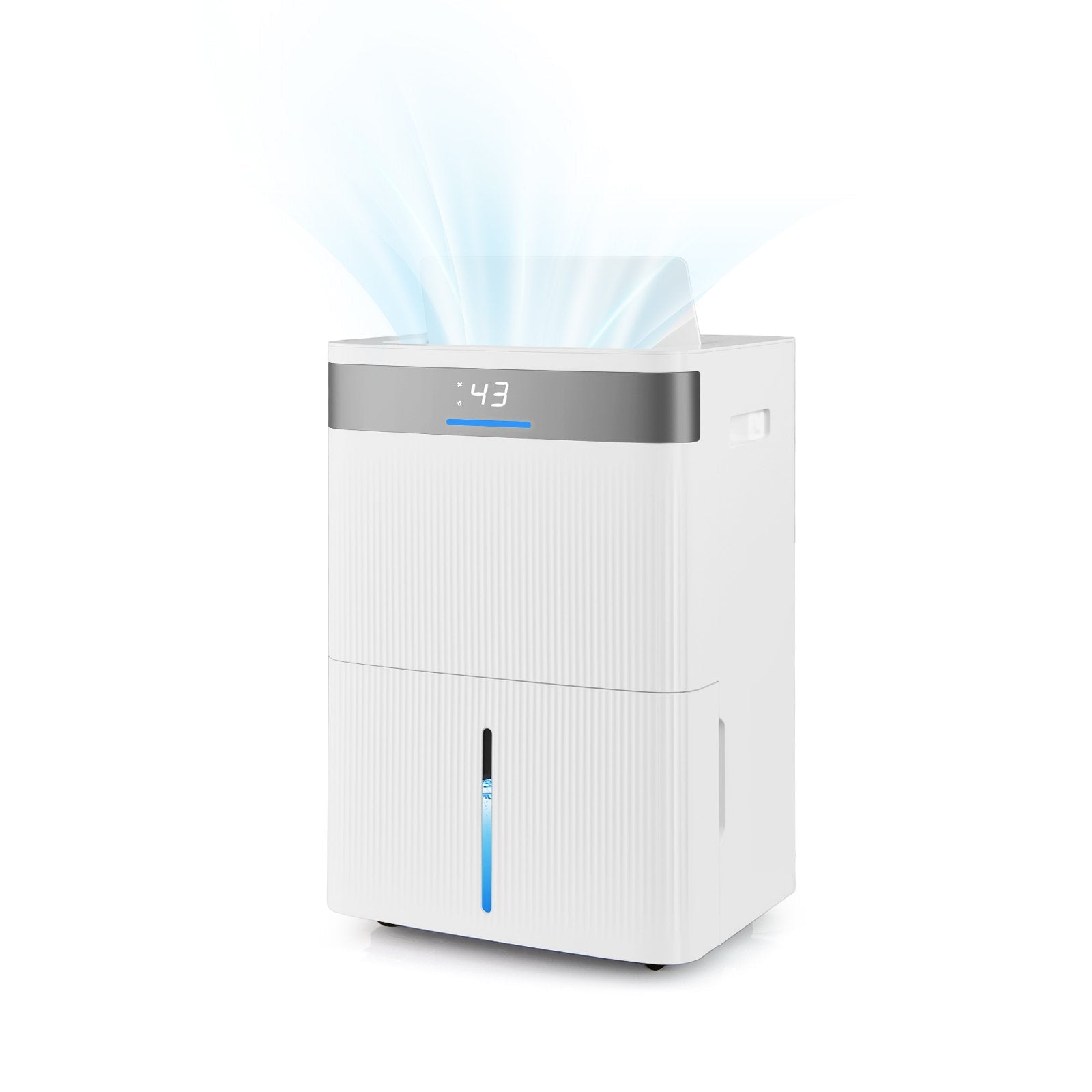96 Pints Dehumidifier with 24H Timer and 3-Color Indicator-White