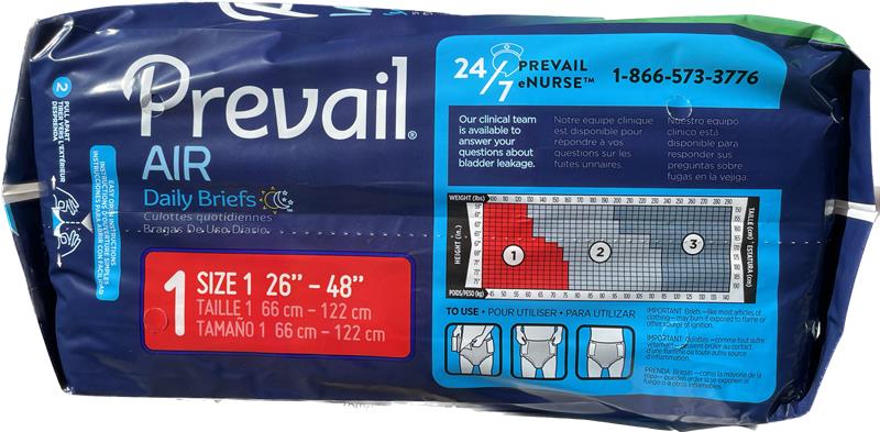 Prevail Air ™ Stretchable Daily Briefs (Ultimate Plus Absorbency)