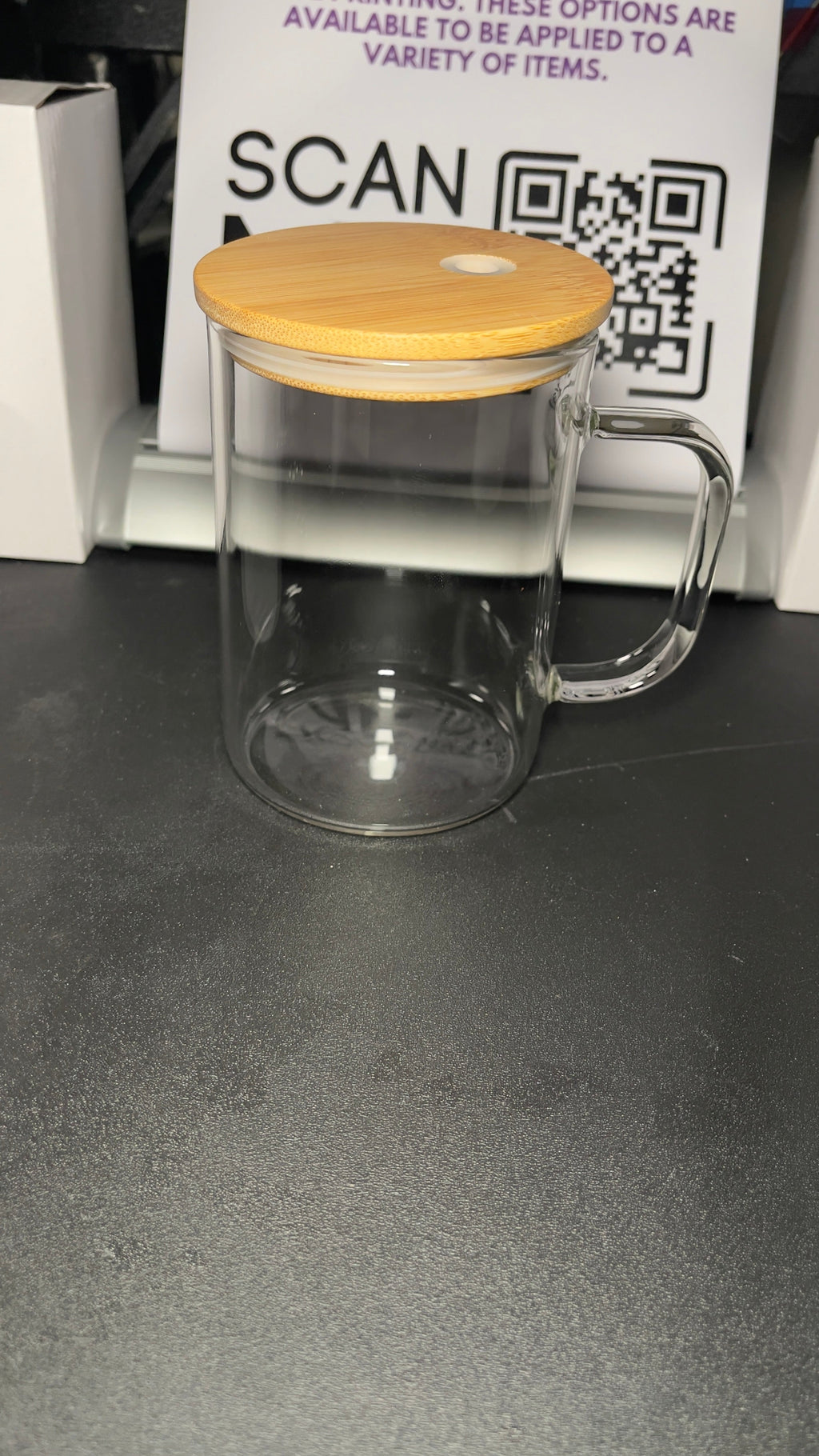 Blank Jelly Libby Glass Mug 10oz - Customizable with Vinyl & UV DTF