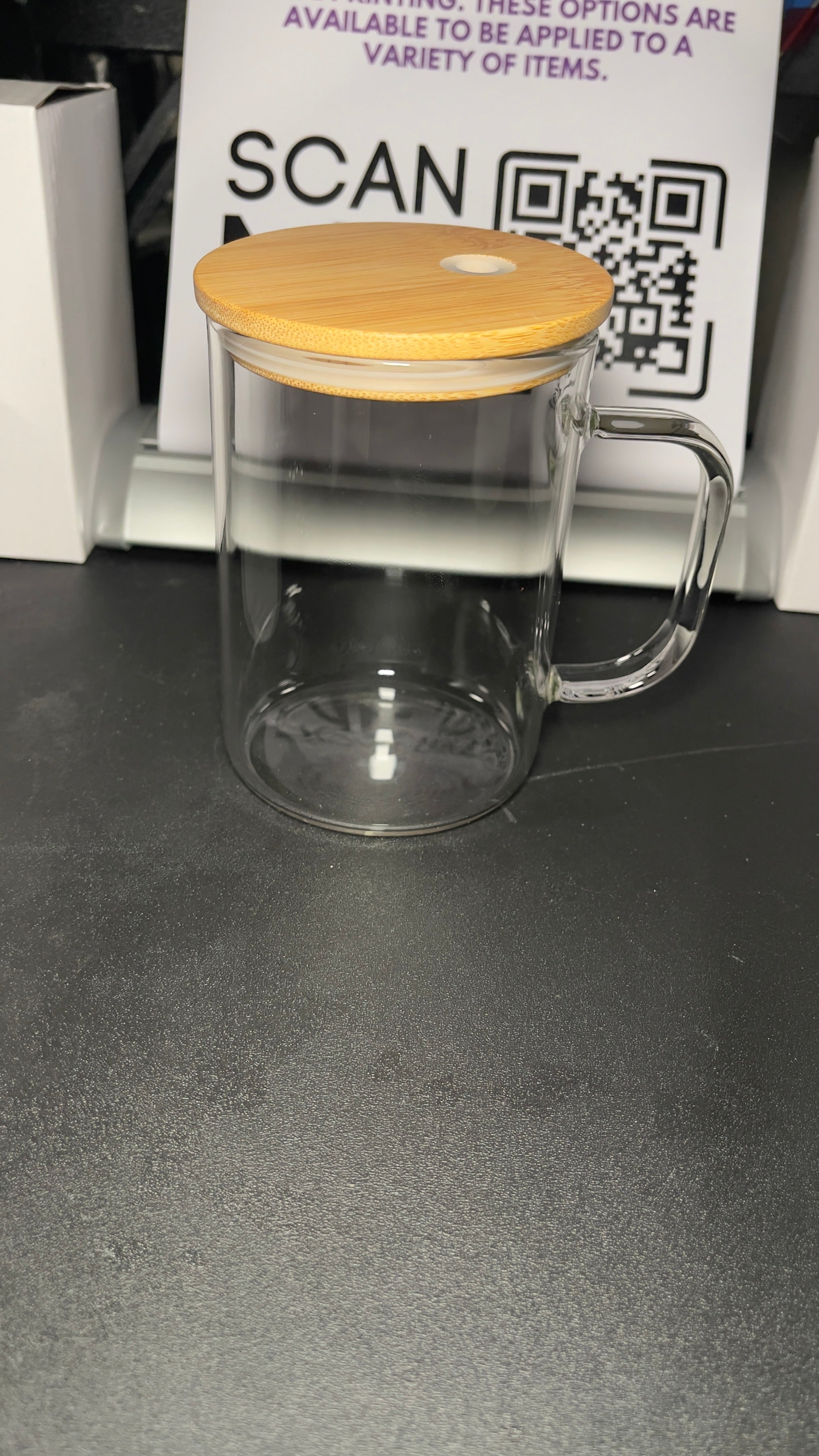 Blank Jelly Libby Glass Mug 10oz - Customizable with Vinyl & UV DTF
