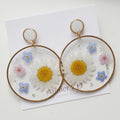 Boucles d'oreilles duo bleu - rond (XXL)