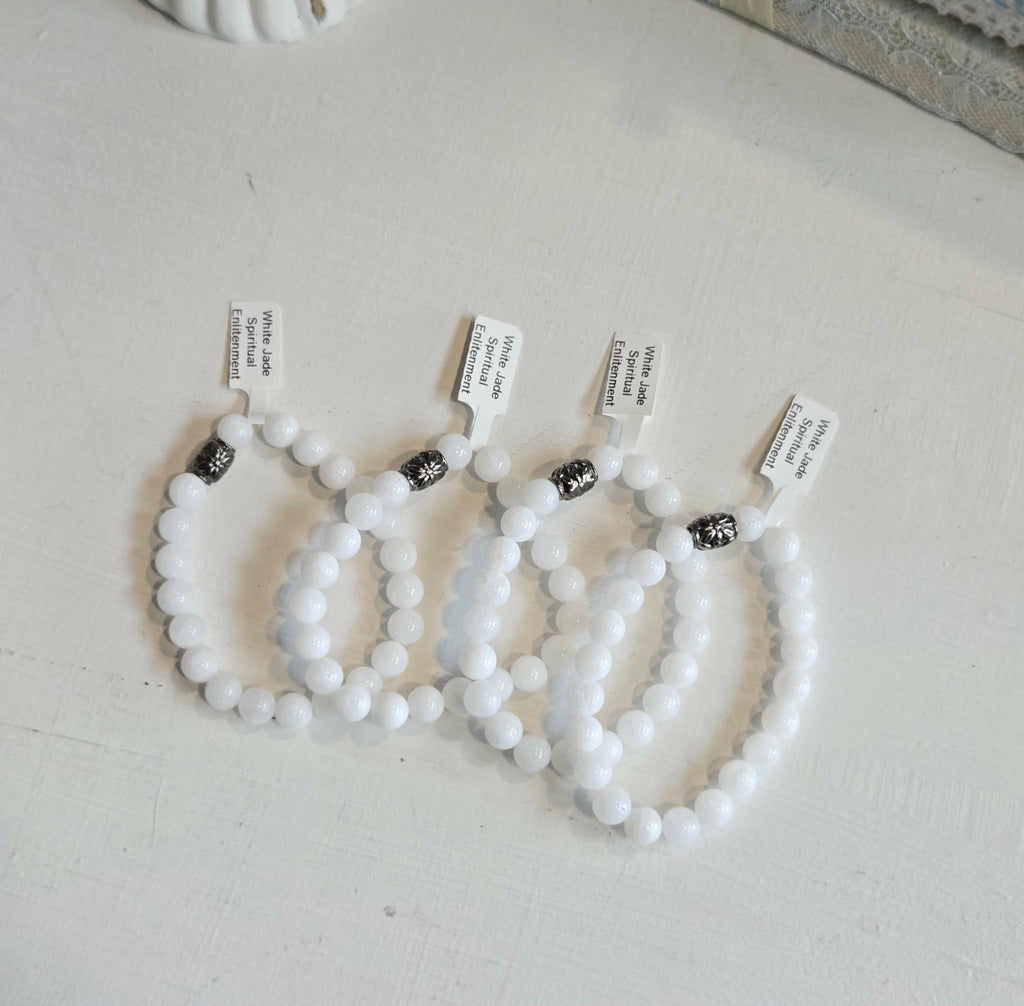 White Jade Gemstone Bracelet