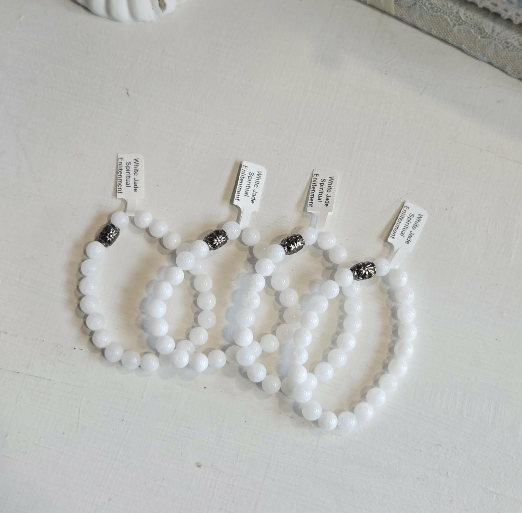 White Jade Gemstone Bracelet