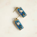Boucles d'oreilles Céleste - rectangle (moyen)