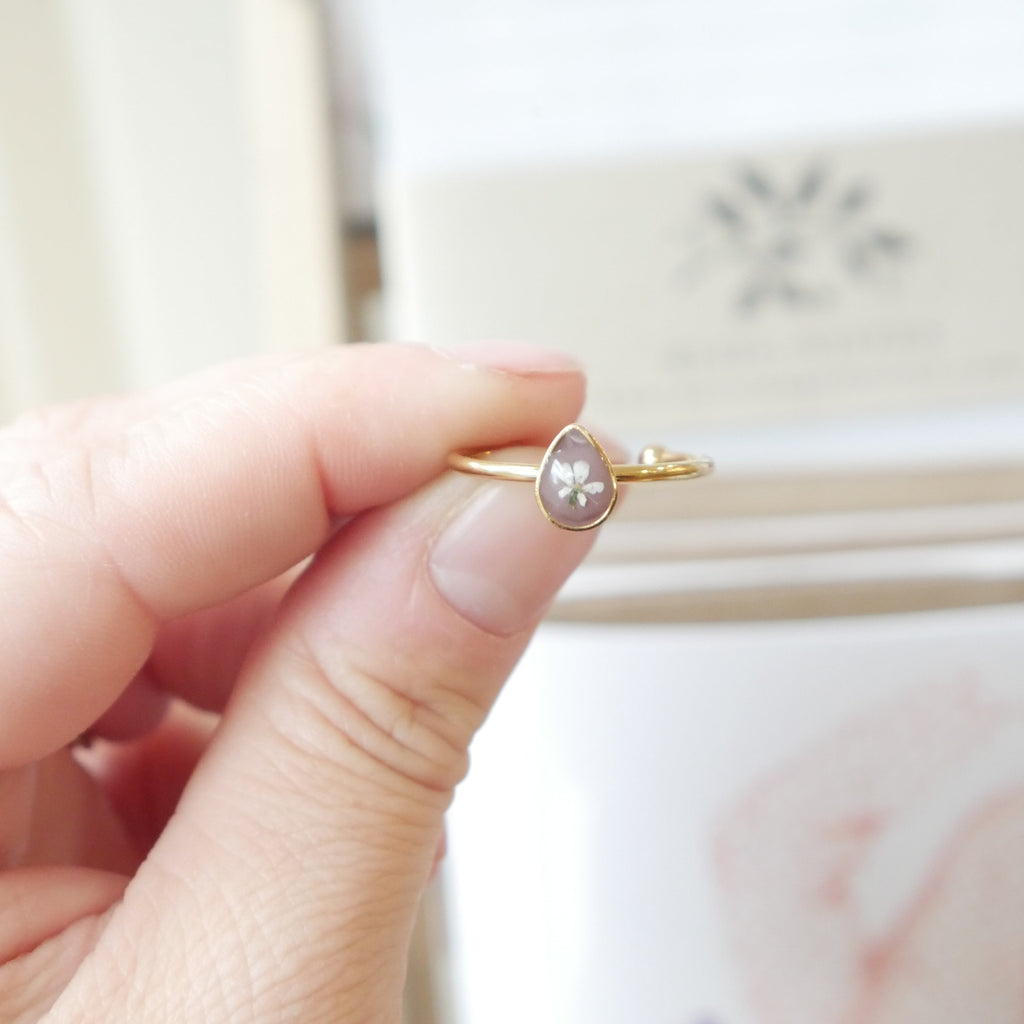 Bague automne -  mini goutte (ajustable)