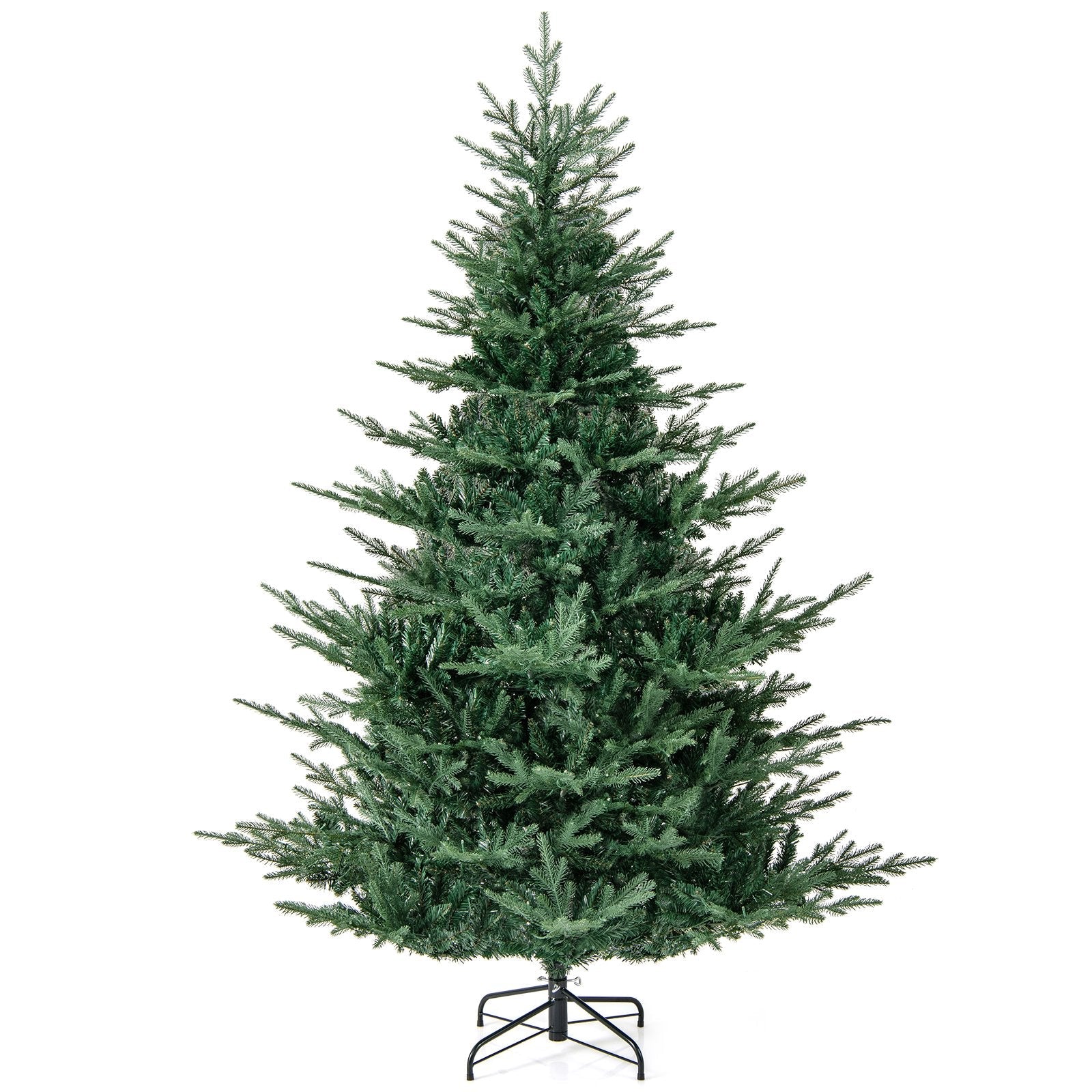 Artificial Christmas Tree with Branch Tips and Warm White LED Lights-6 Feet