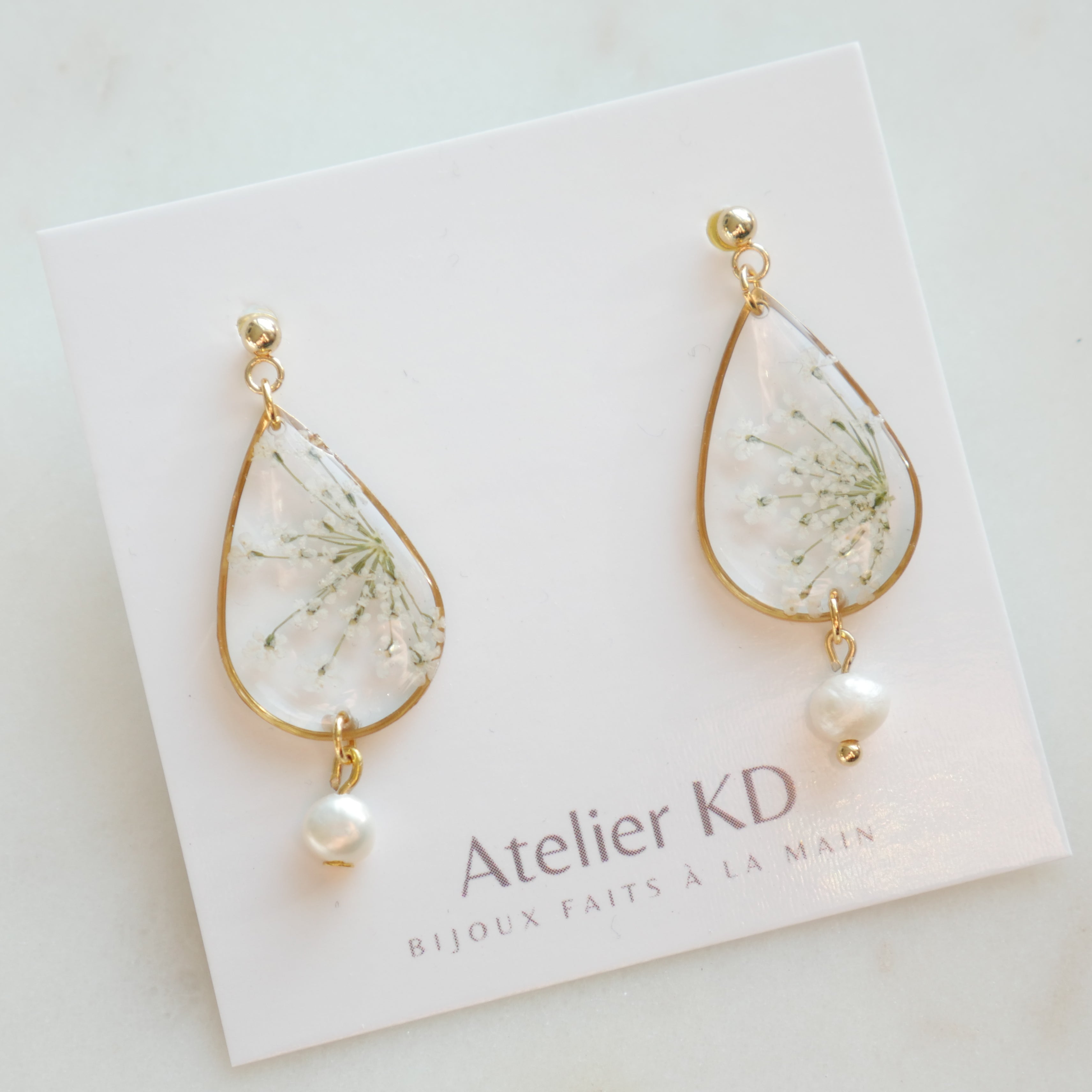 Boucles d'oreilles Perla - goutte (moyen)