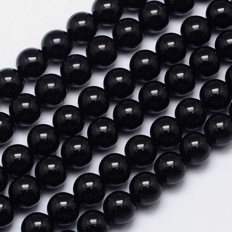 Black Tourmaline Gemstone Beads