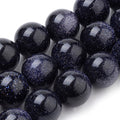 Blue Goldstone Glass Bead
