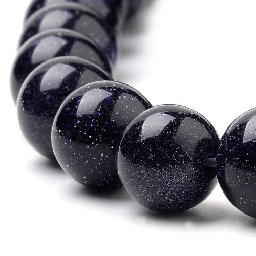 Blue Goldstone Glass Bead