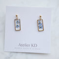 Boucles d’oreilles Mia - rectangle 12mm