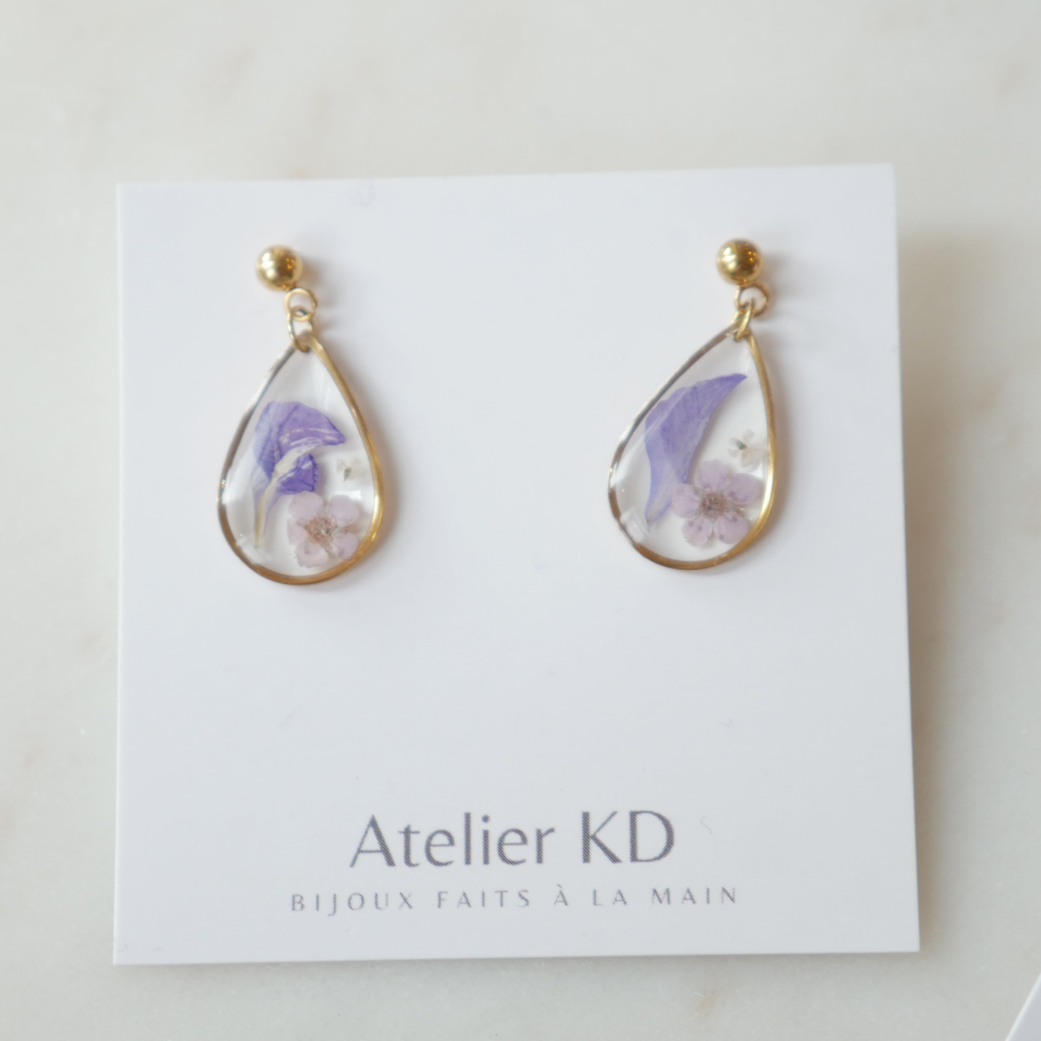 Boucles d'oreilles Léa - goutes (moyen 15mm)