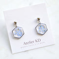 Boucles d’oreilles Myosotis - hexagone