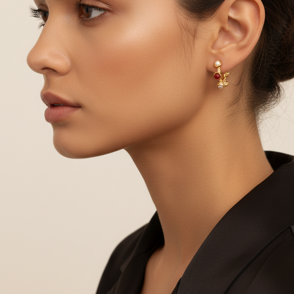 Crimson Pearl Harmony Earrings