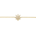 18K GOLD CANNABIS LEAF BRACELET