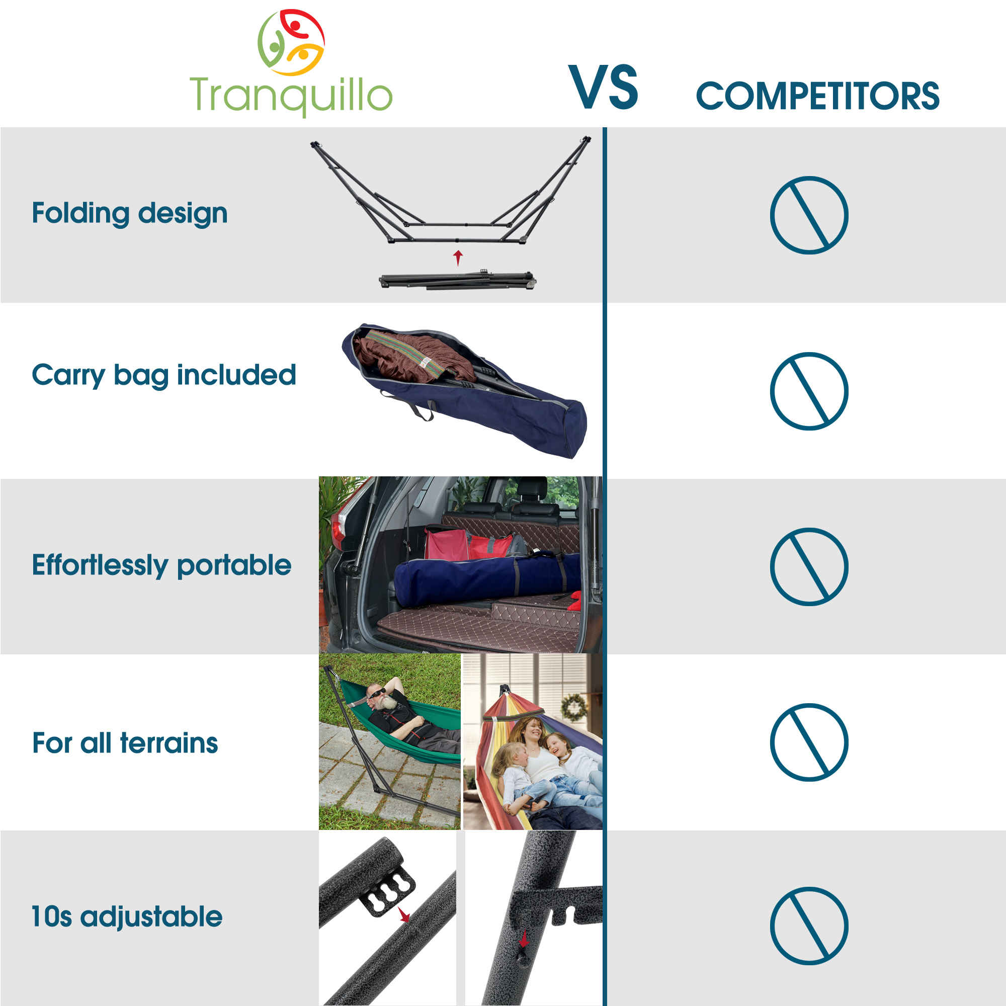 Original Collapsible Hammock with Stand