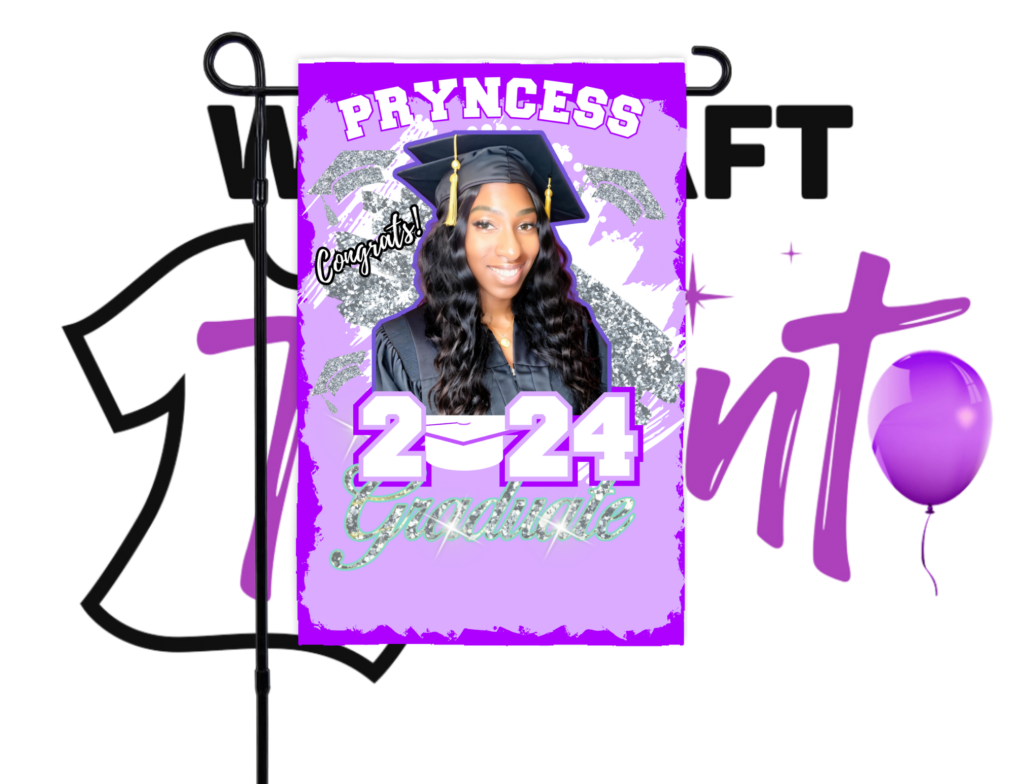 Custom Graduation Flag with Photo – Personalized Grad Keepsake