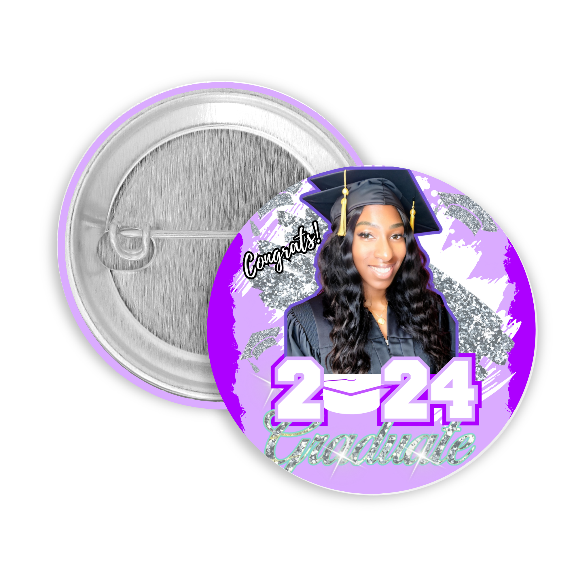Graduation Buttons 2.25" - Custom Celebration Pins