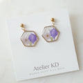 Boucles d'oreilles Léa- hexa (moyen 15mm)