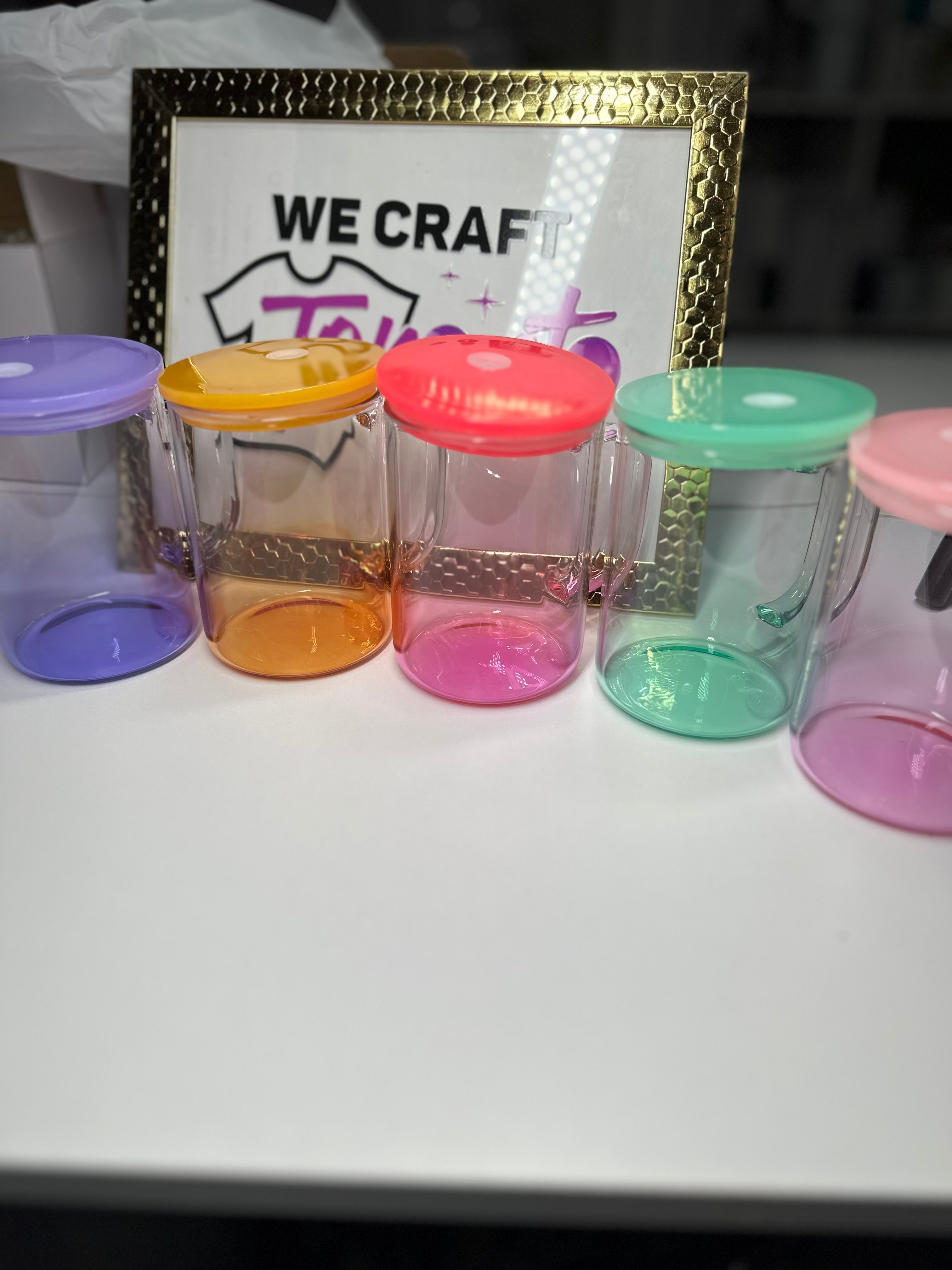 Jelly Ombre Libby Glass Mug - Blank Customizable for Sublimation & Vinyl