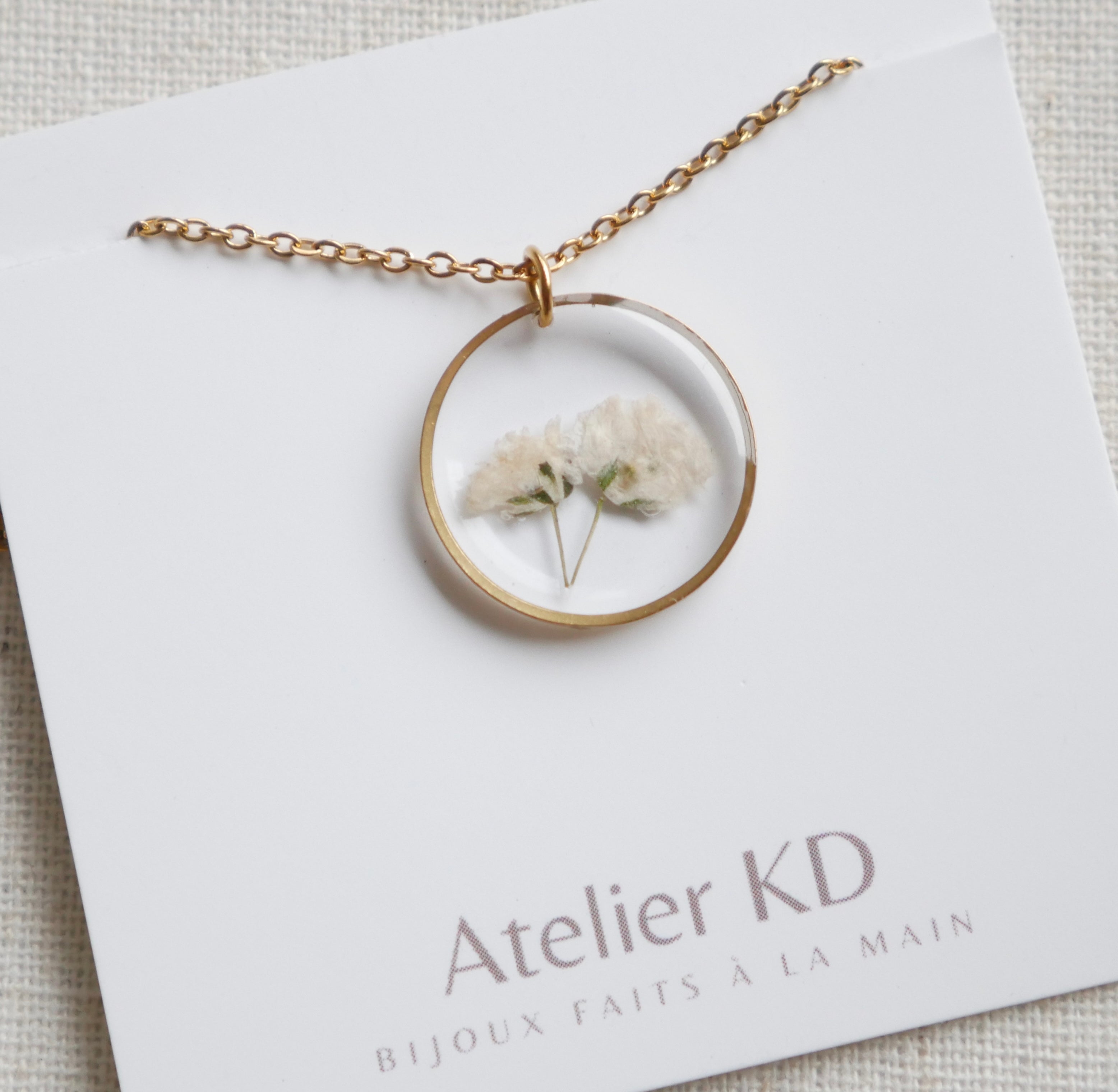 Collier Gigi duo blanc - rond (medium)