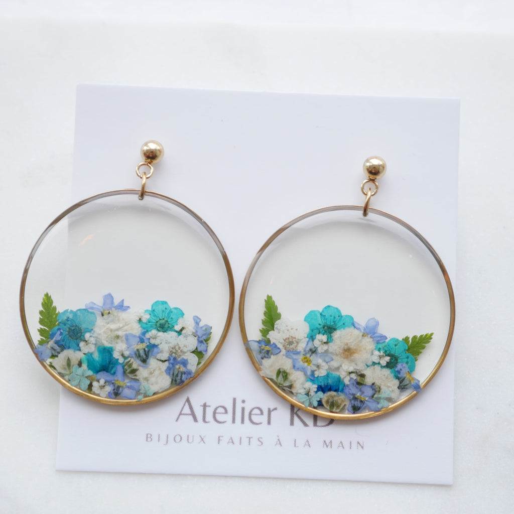 Boucles d’oreilles bouquet - rond