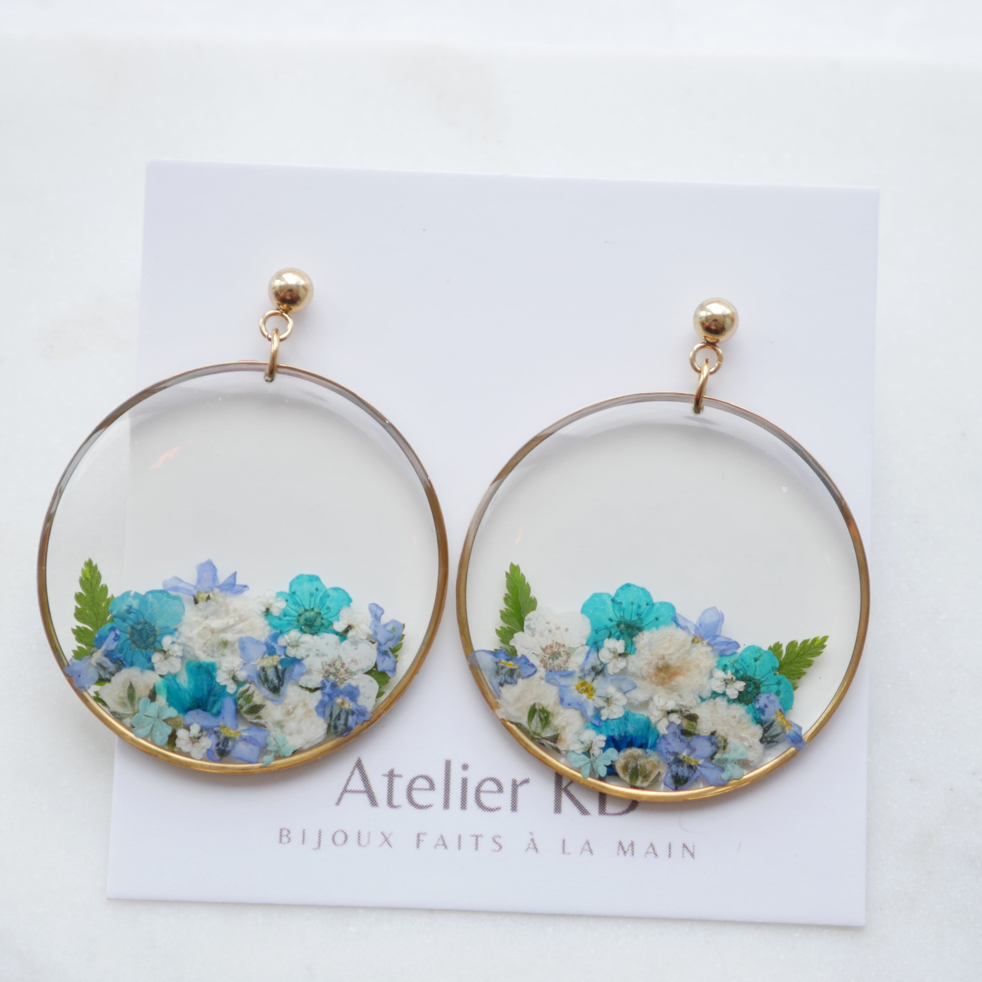 Boucles d’oreilles bouquet - rond