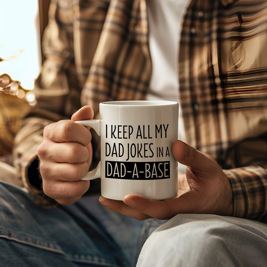 Dad-A-Base Data Entry Mug — Funny Dad Gift for Remote Workers & Professionals
