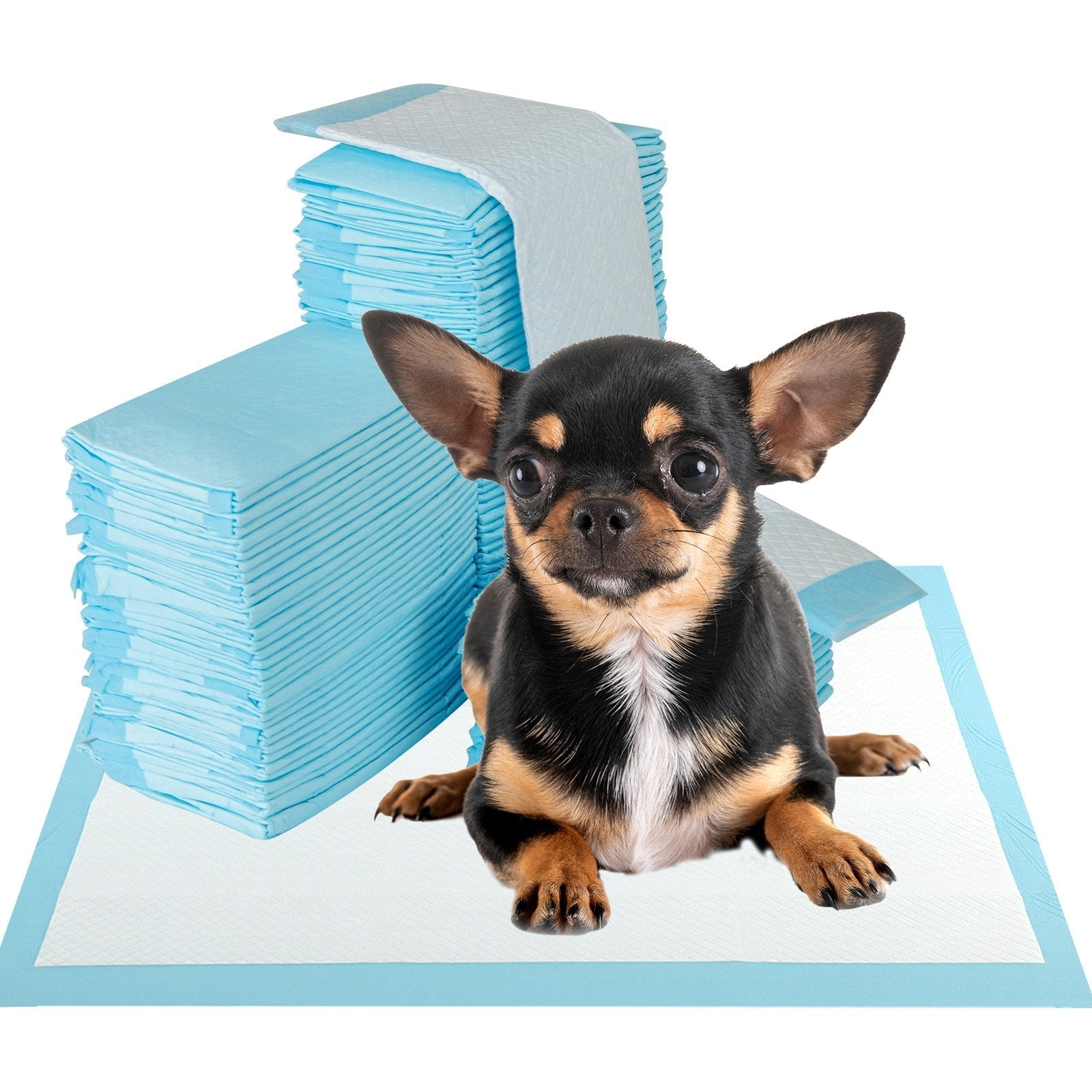 Dog and Puppy Pee Pads 18" x 13" (300 Counts) for Potty Training-Blue