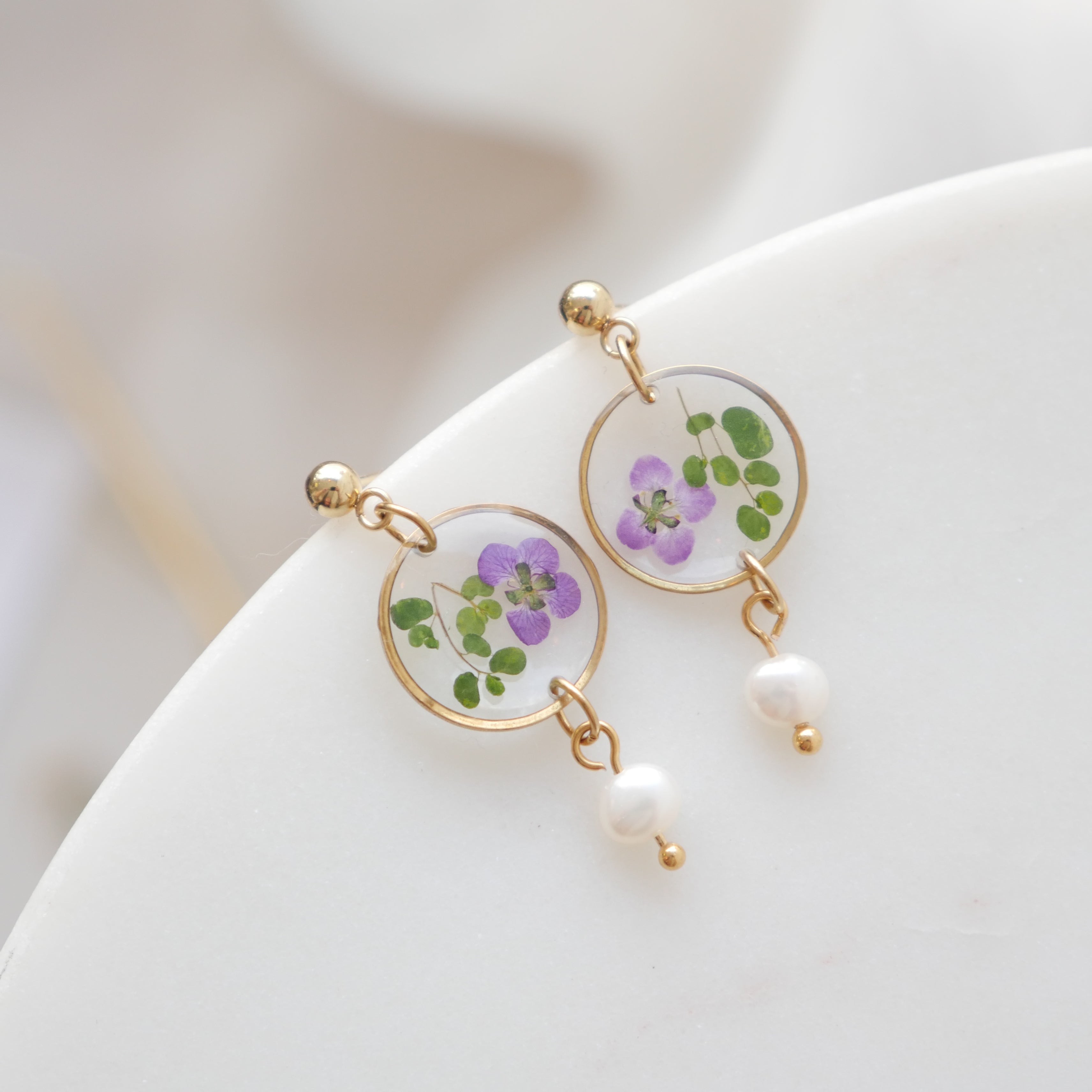Boucles d’oreilles Chloé - rond (moyen)
