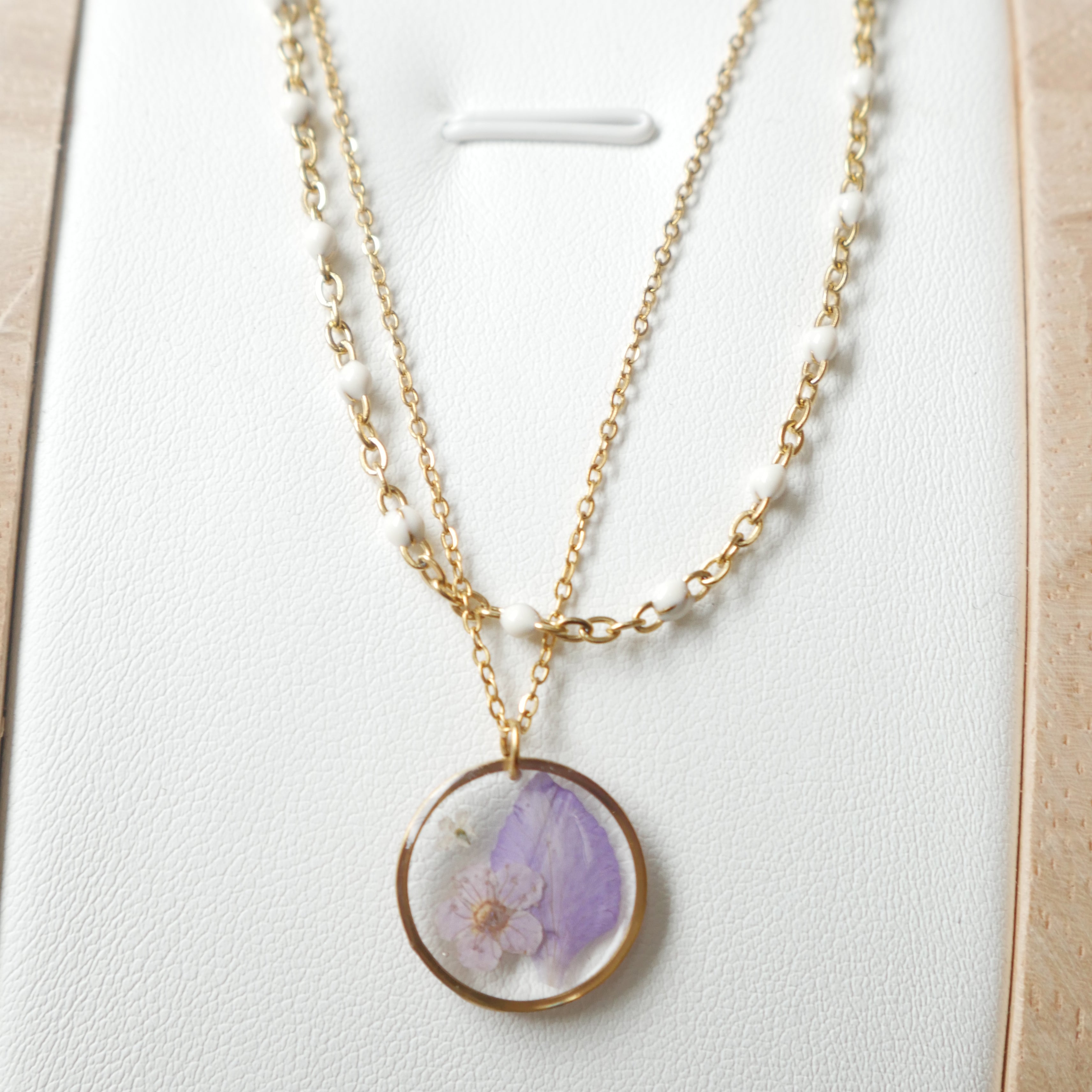 Collier double chaîne Léa  -  (moyen 15mm)