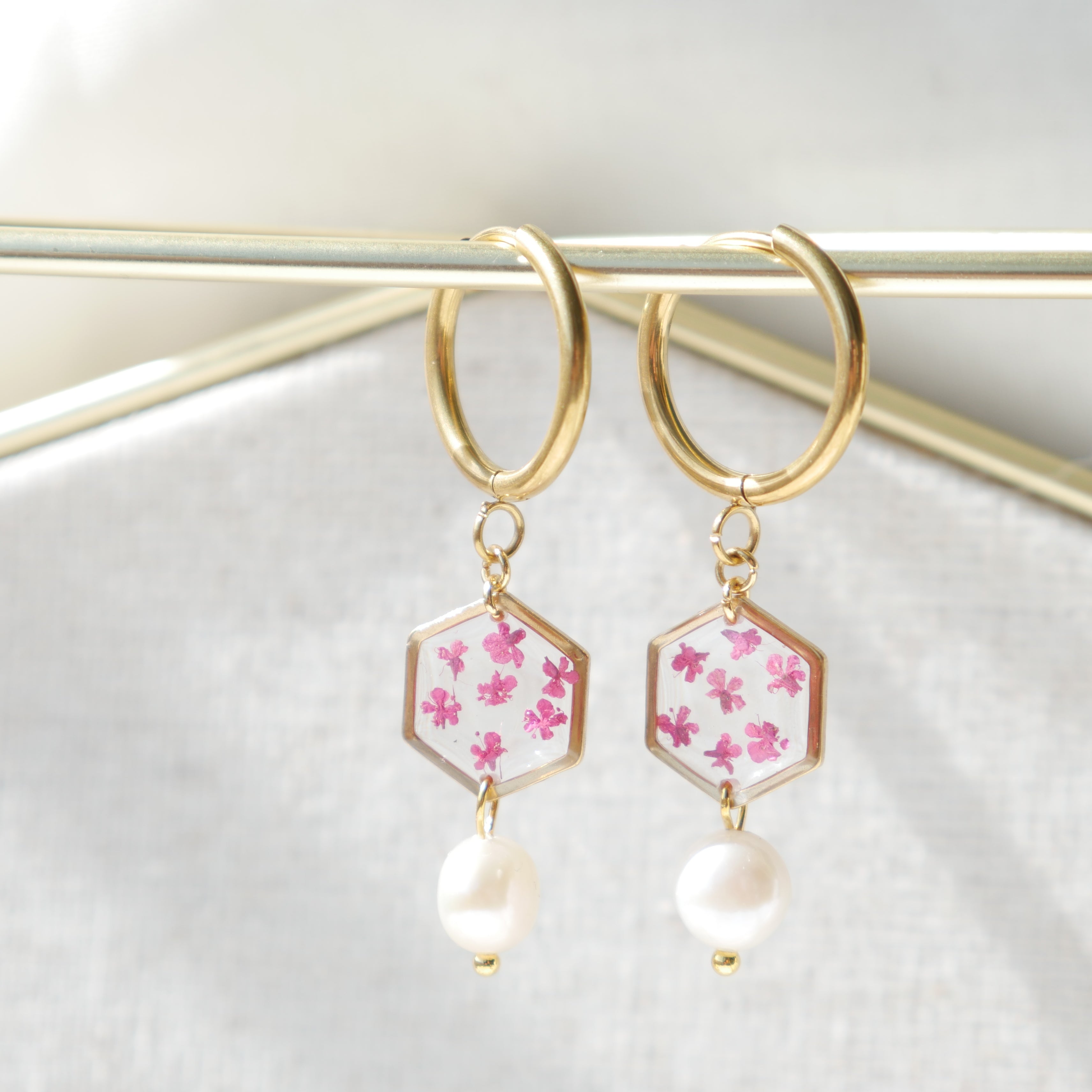 Boucles d'oreilles Perla - Lola (medium) petit hexa