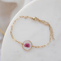 Bracelet Gigi rose rond (moyen)