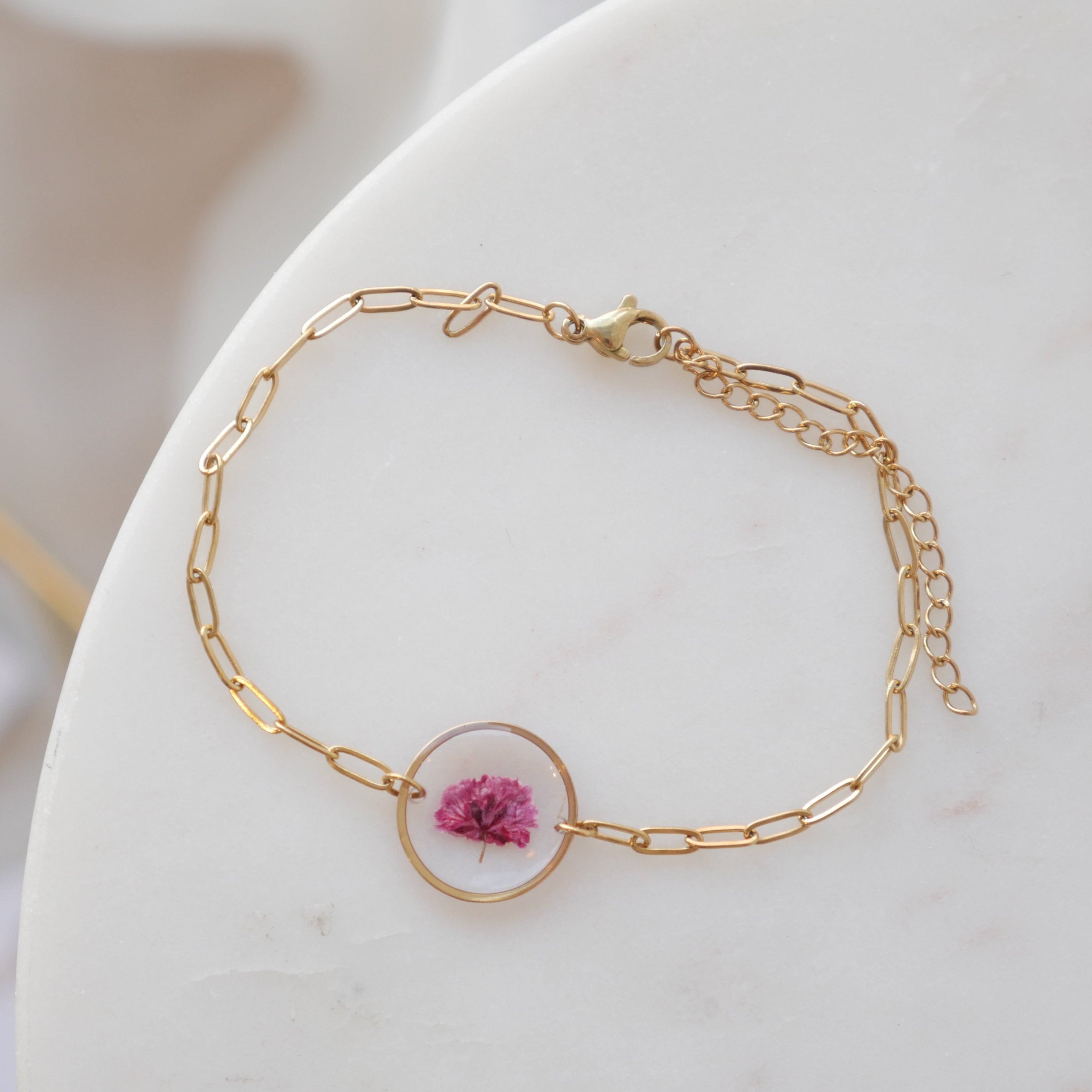 Bracelet Gigi rose rond (moyen)