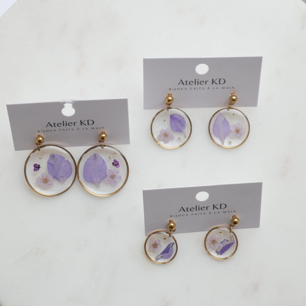 Boucles d'oreilles Léa - rond (moyen 20mm)